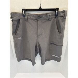Huk fishing XL cargo short gray mens